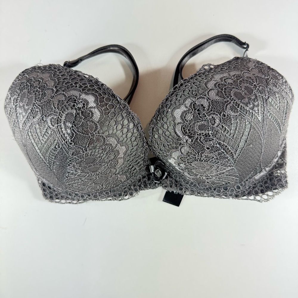 Sophie B Grey Strapless/Adjustable Strap Lace Wired Bra